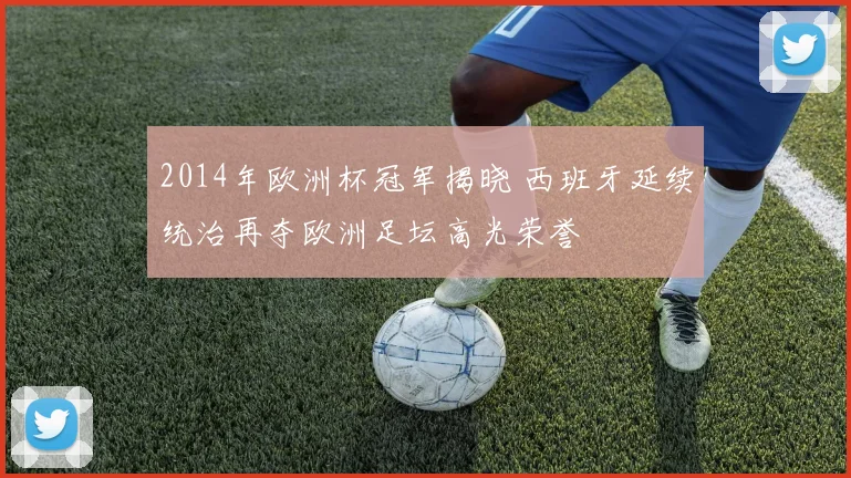 2014年欧洲杯冠军揭晓 西班牙延续统治再夺欧洲足坛高光荣誉